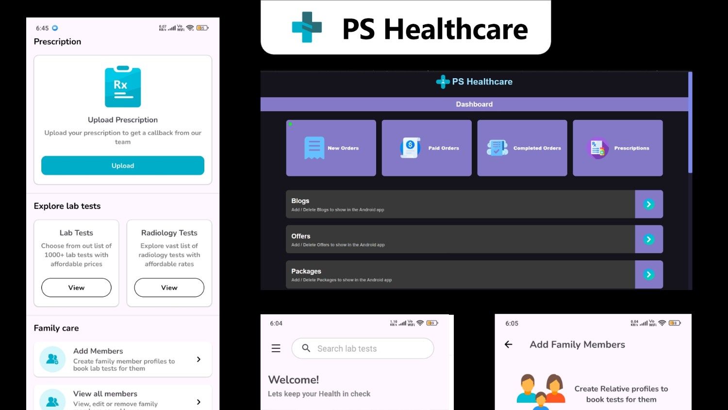 PS Healthcare — Lab Test Booking Android App